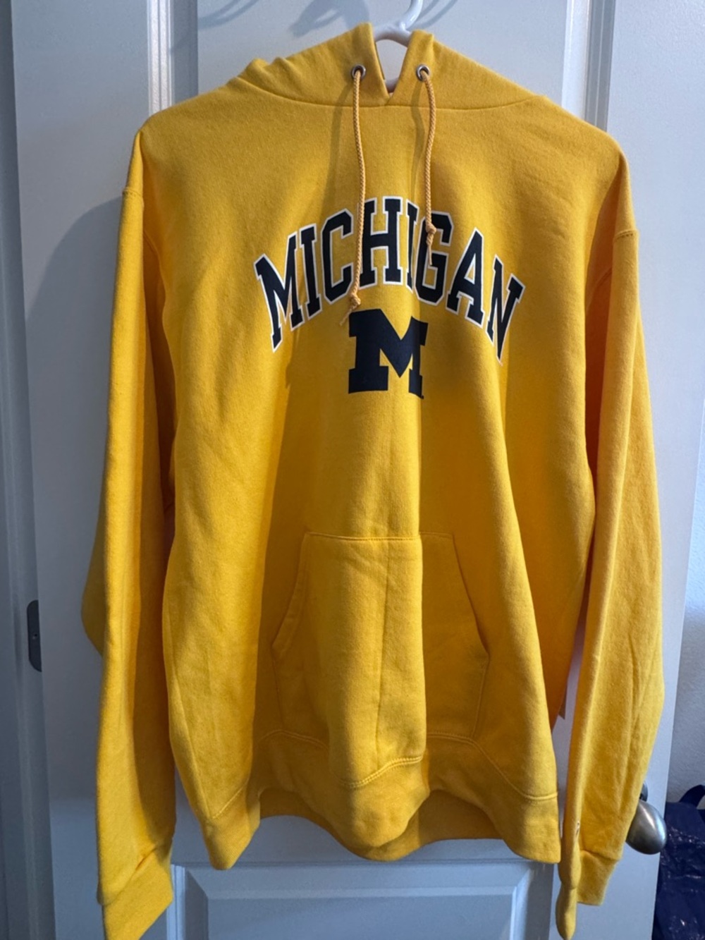 NWT Champion Michigan Yellow Hoodie Sweatshirt